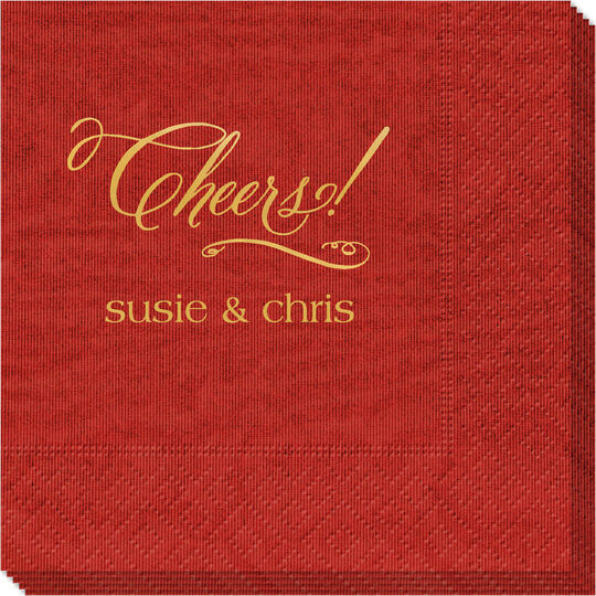 Elegant Cheers Moire Napkins